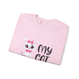 Cute Cat Lover Sweatshirt, My Cat Is Calling Crewneck, Animal Print Pullover, Pet Owner Gift, Cozy Sweatshirt for Cat Moms