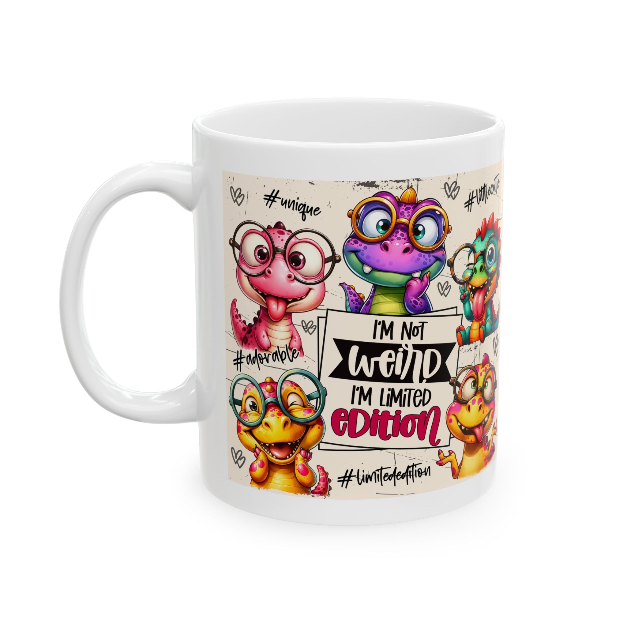 funny Dinosaur coffee Mug, Playful Coffee Cup  Cute Gift for Birthdays, Fun Desk Decor, Dino Lover Gift