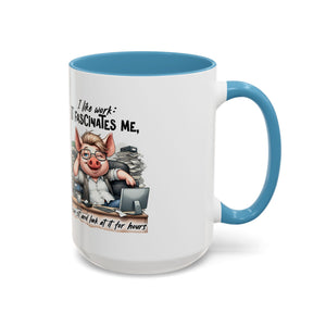 Whimsical Pig Coffee Mug, Funny Gift for Animal Lovers, Unique Office Mug, Cute Coffee Cup, Perfect for Birthdays, Holidays