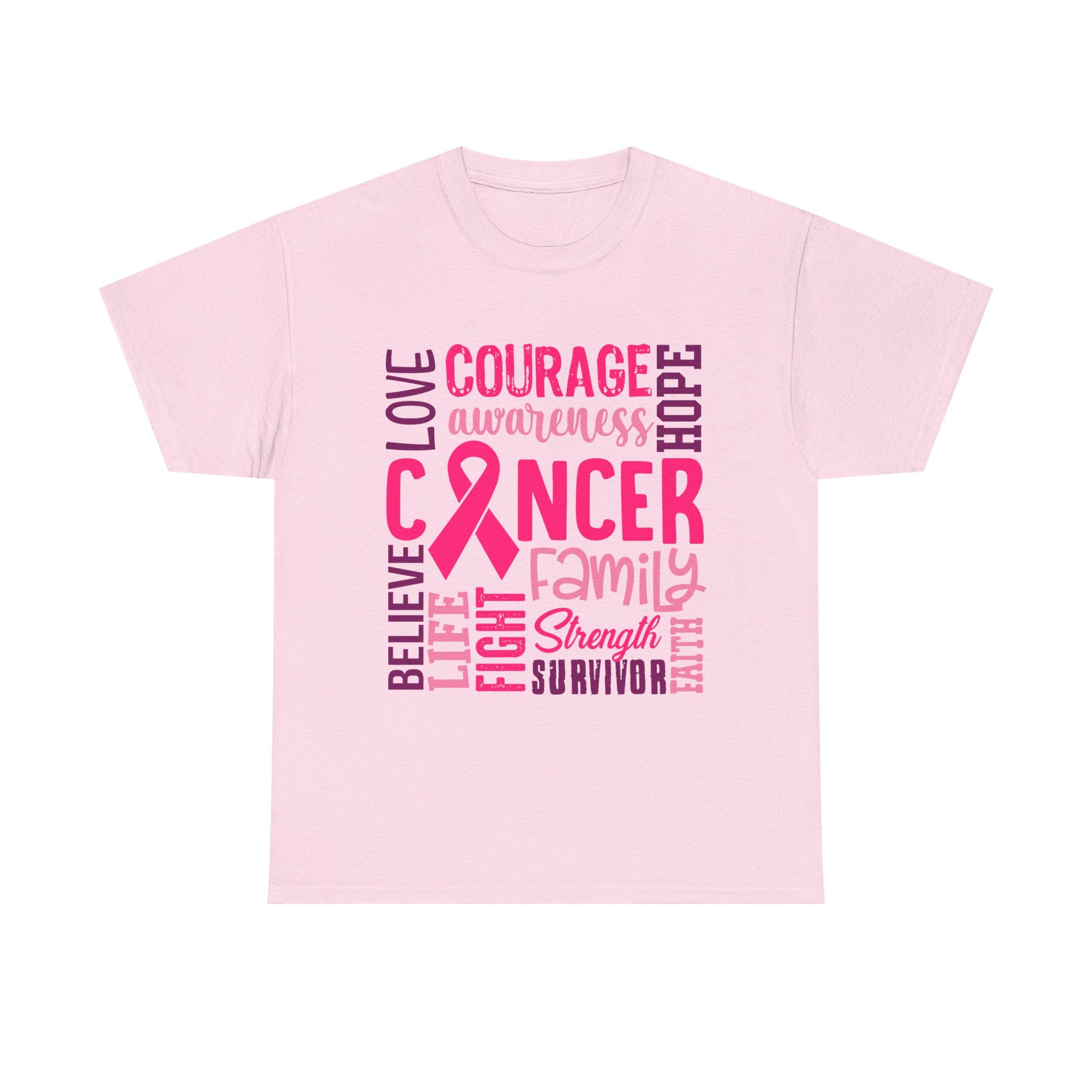 Cancer Awareness Unisex Tee, Support Cancer Fighters, Fight Against Cancer, Gift for Survivors, Hope & Love T-Shirt