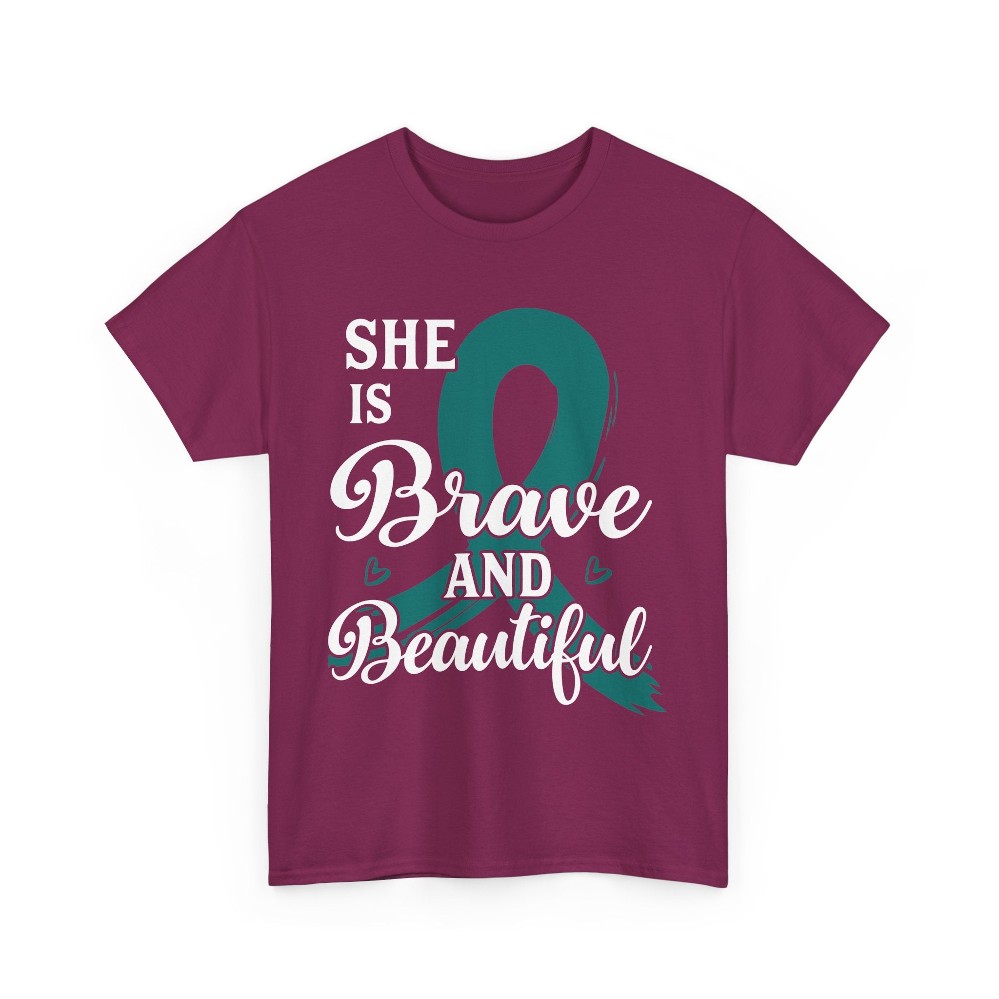 Empowering Brave & Beautiful Tee, Inspirational T-Shirt, Unisex Awareness Shirt, Gift for Support, Cancer Awareness Tee, Confidence T-Shirt