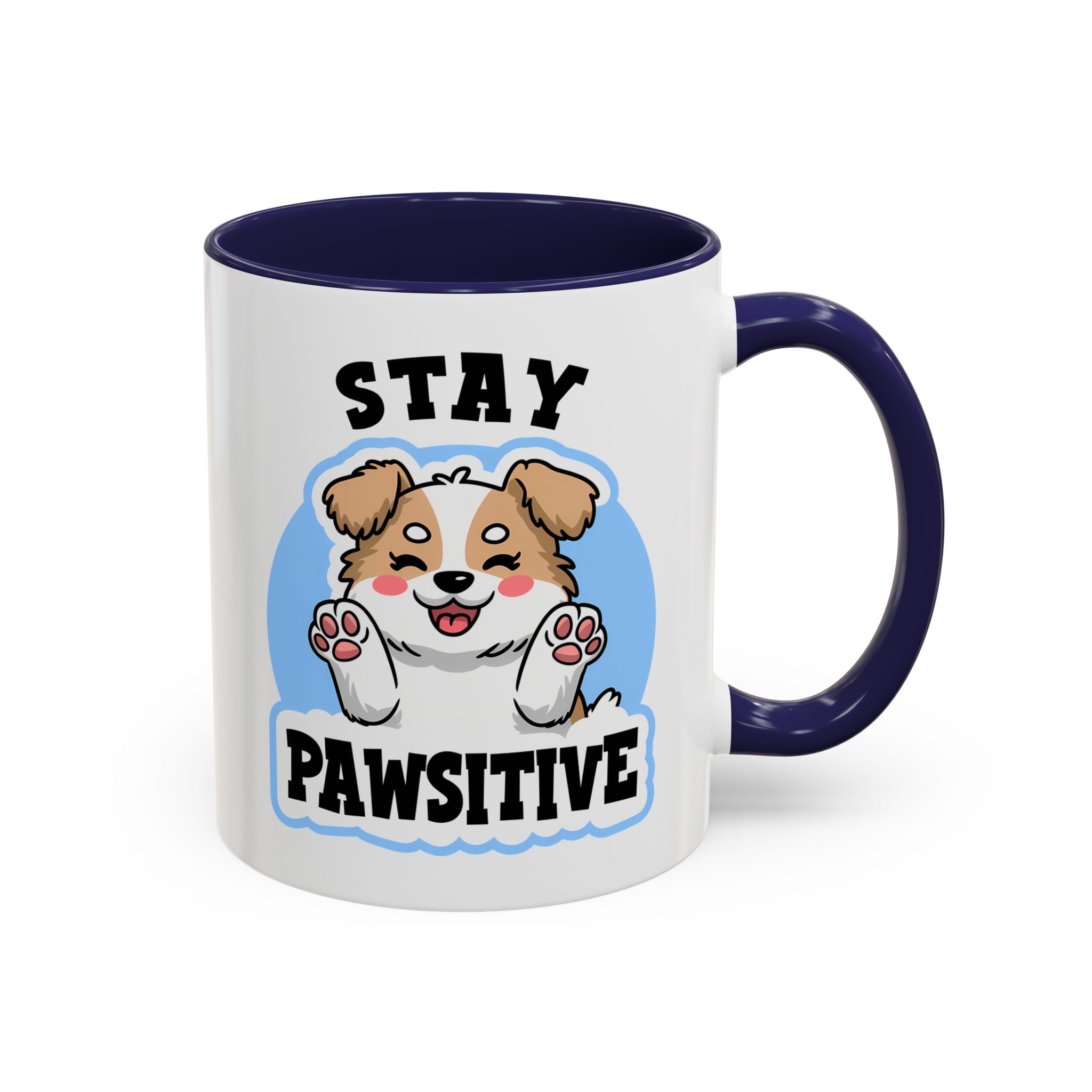Cute Stay Pawsitive Coffee Mug - Perfect Gift for Dog Lovers mental health