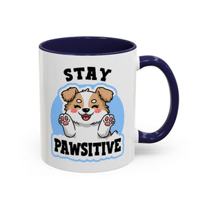 Cute Stay Pawsitive Coffee Mug - Perfect Gift for Dog Lovers mental health
