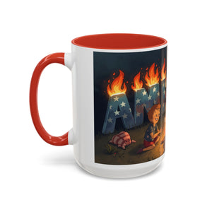 Patriotic Camping Coffee Mug - Fun America Design, Perfect for , Campfire Gatherings, Super for Gifts