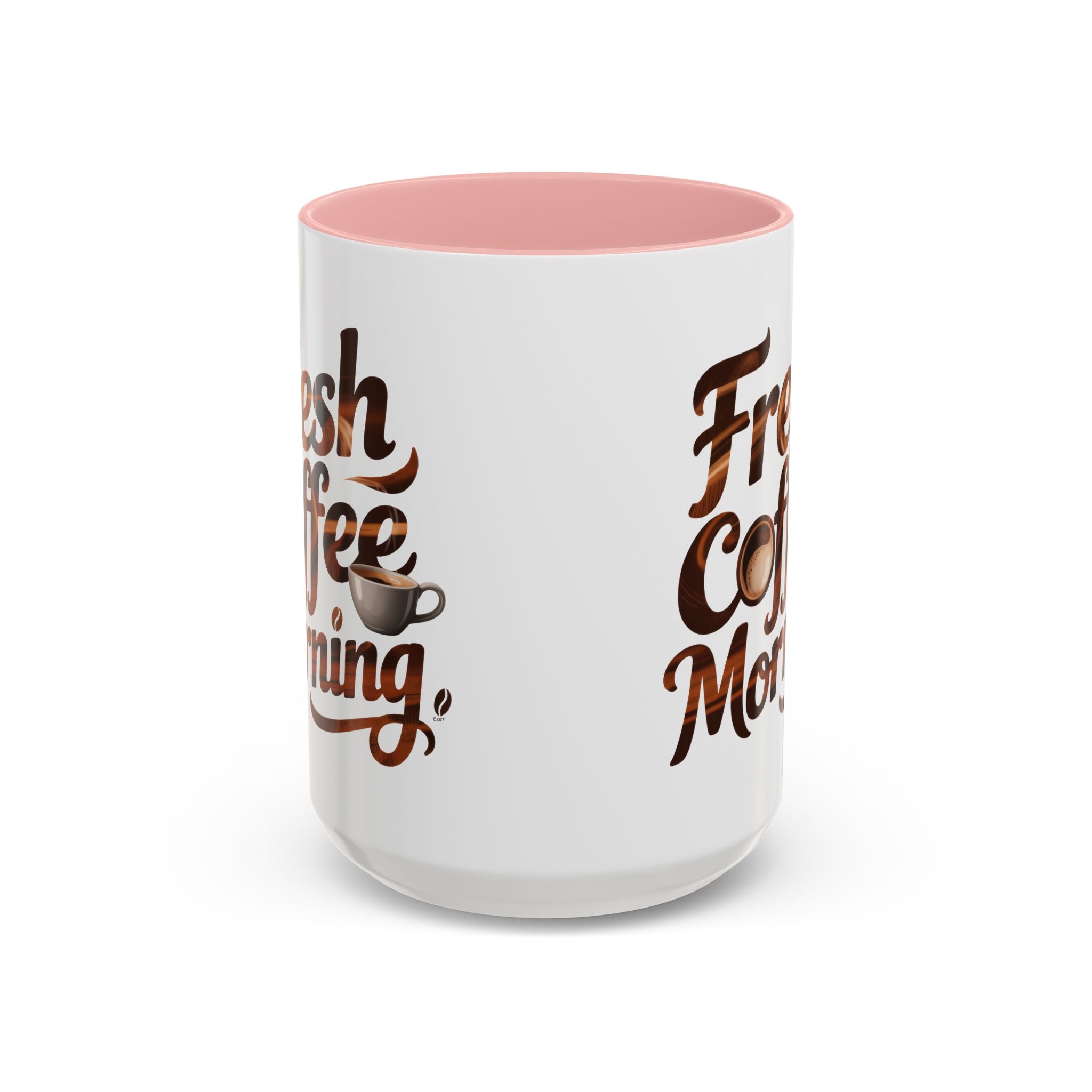 Morning Coffee Accent Mug - 'Fresh Coffee Morning' Design cup