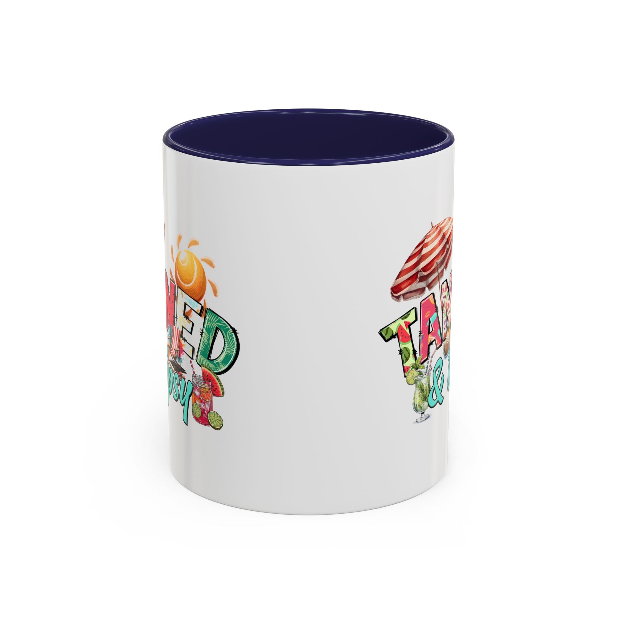 Tanned & Tipsy Accent Coffee Mug - Perfect for Summer Vibes & Beach Lovers party