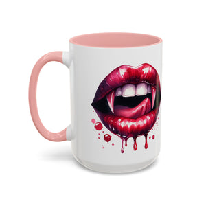 Gothic Vampire Teeth Coffee Mug – Perfect for Halloween, Spooky Occasions, Gift for Horror Lovers, Unique Accent Cup