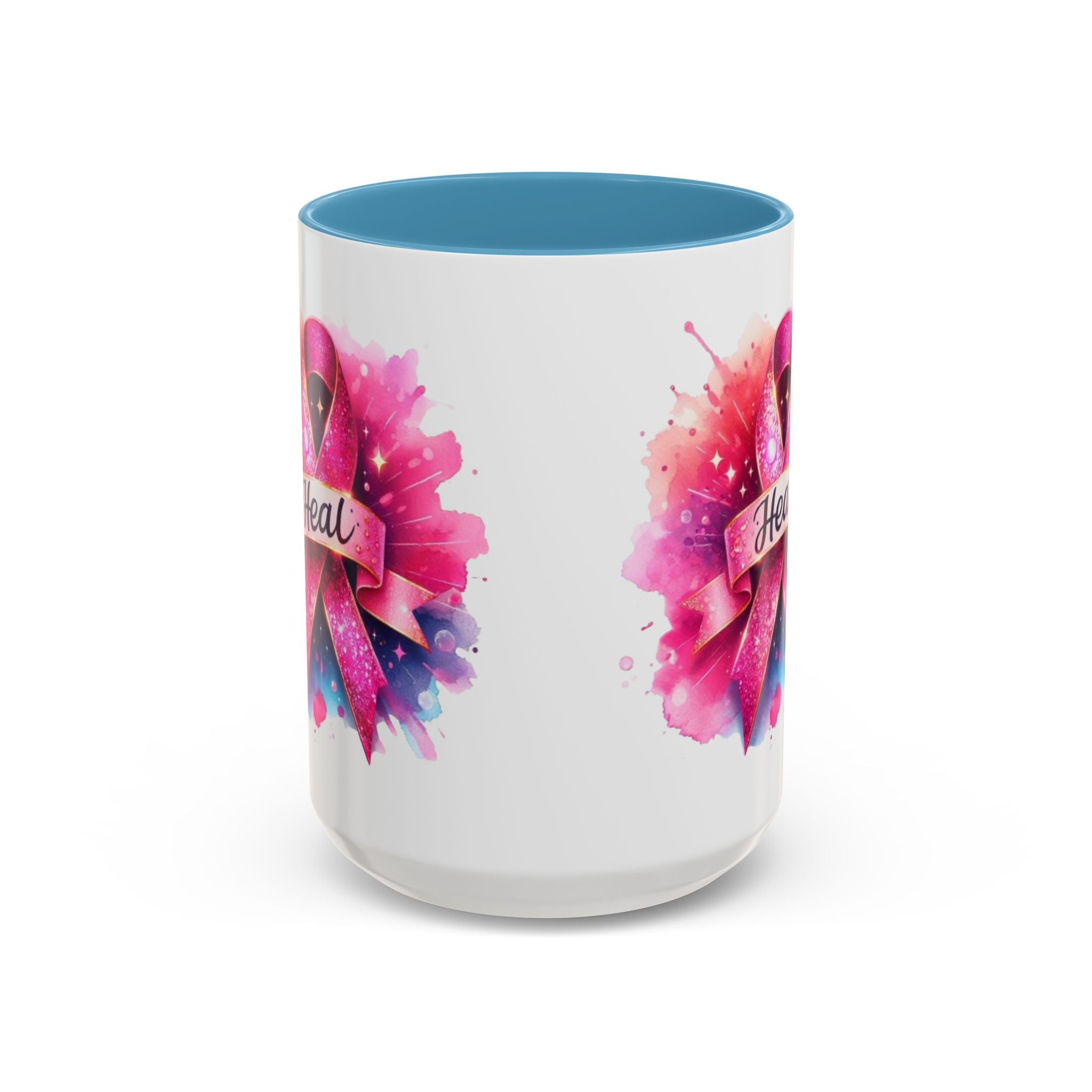 cancer awareness Inspirational Coffee Mug, Healing Ribbon Mug, Gift for Cancer Survivors, Motivational Drinkware, Support