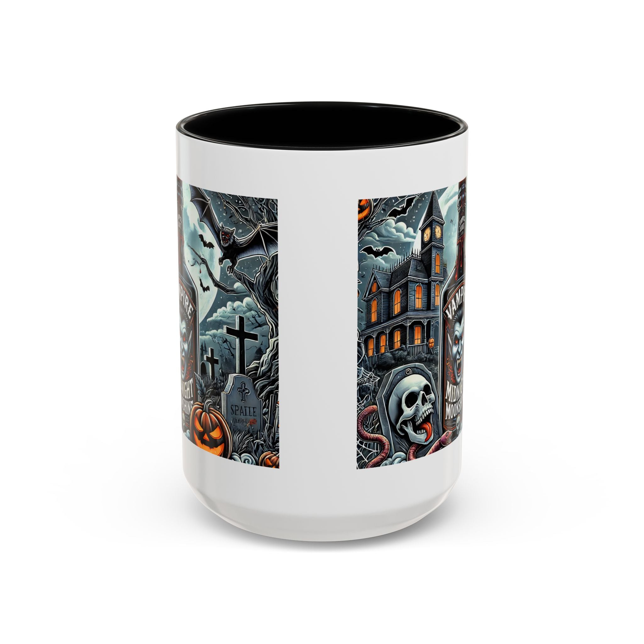 Gothic vampire Halloween Coffee Mug, Spooky Decor, Skull Design, Gift for Horror Lovers,  Party Essential, Unique Drinkware