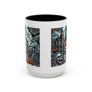 Gothic vampire Halloween Coffee Mug, Spooky Decor, Skull Design, Gift for Horror Lovers,  Party Essential, Unique Drinkware