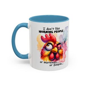 Funny Morning Coffee Mug, Rooster Mug, Gift for Coffee Lovers, Morning People, Humor Mug for Friends