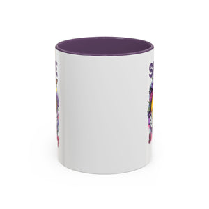Smile Stay Accent Coffee Mug - Vibrant Floral Design for Positive Vibes