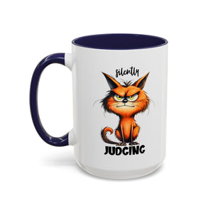 sarcasm attitude  Cat Coffee Mug - Just Judging - Perfect Gift for Cat Lovers, Pet Owners, Birthdays,  Funny Mug