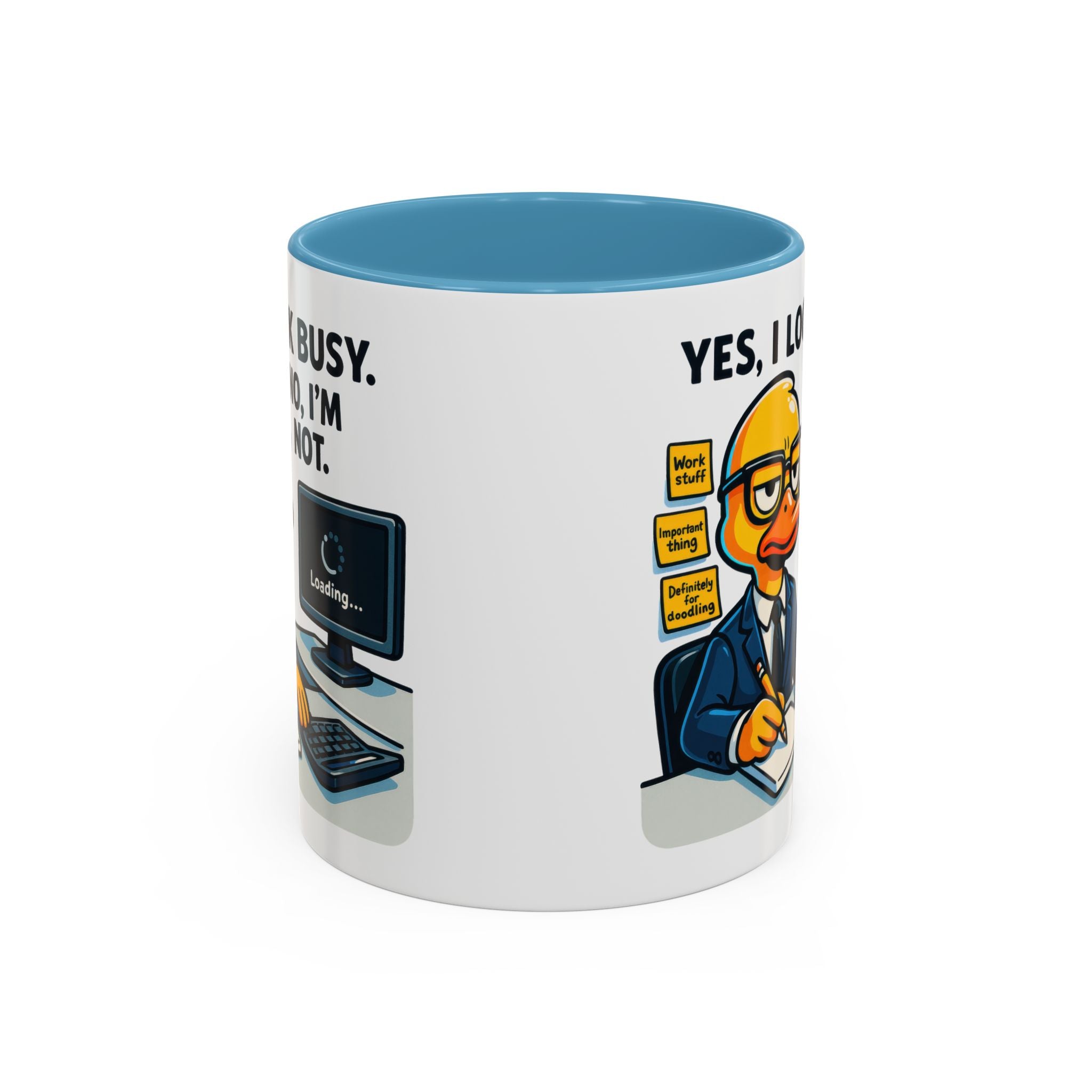 Funny Office Mug, Quirky Coffee Cup, Duck Humor Mug, Gift for Coworkers, Cute Desk Mug