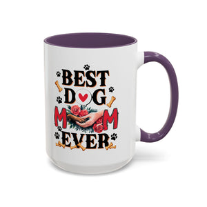 Best Dog Mom Ever Coffee Mug - Perfect Gift for Dog Lovers, Pet Moms, Animal Lovers, Dog-Themed Kitchen Decor, Best Friend Gift