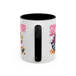 Summer Vibes Accent Coffee Mug - Fun & Colorful Design for Relaxing Moments