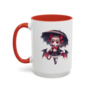 Gothic vampire girl  horror art Accent Coffee Mug (11, 15oz)