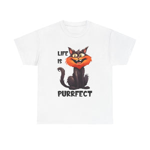 Purrfect Cat Tee, Cute Cat Lover Shirt, Fun Unisex Cotton Top, Gifts for Cat Owners, Funny Pet T-Shirt, Birthday Gift Idea
