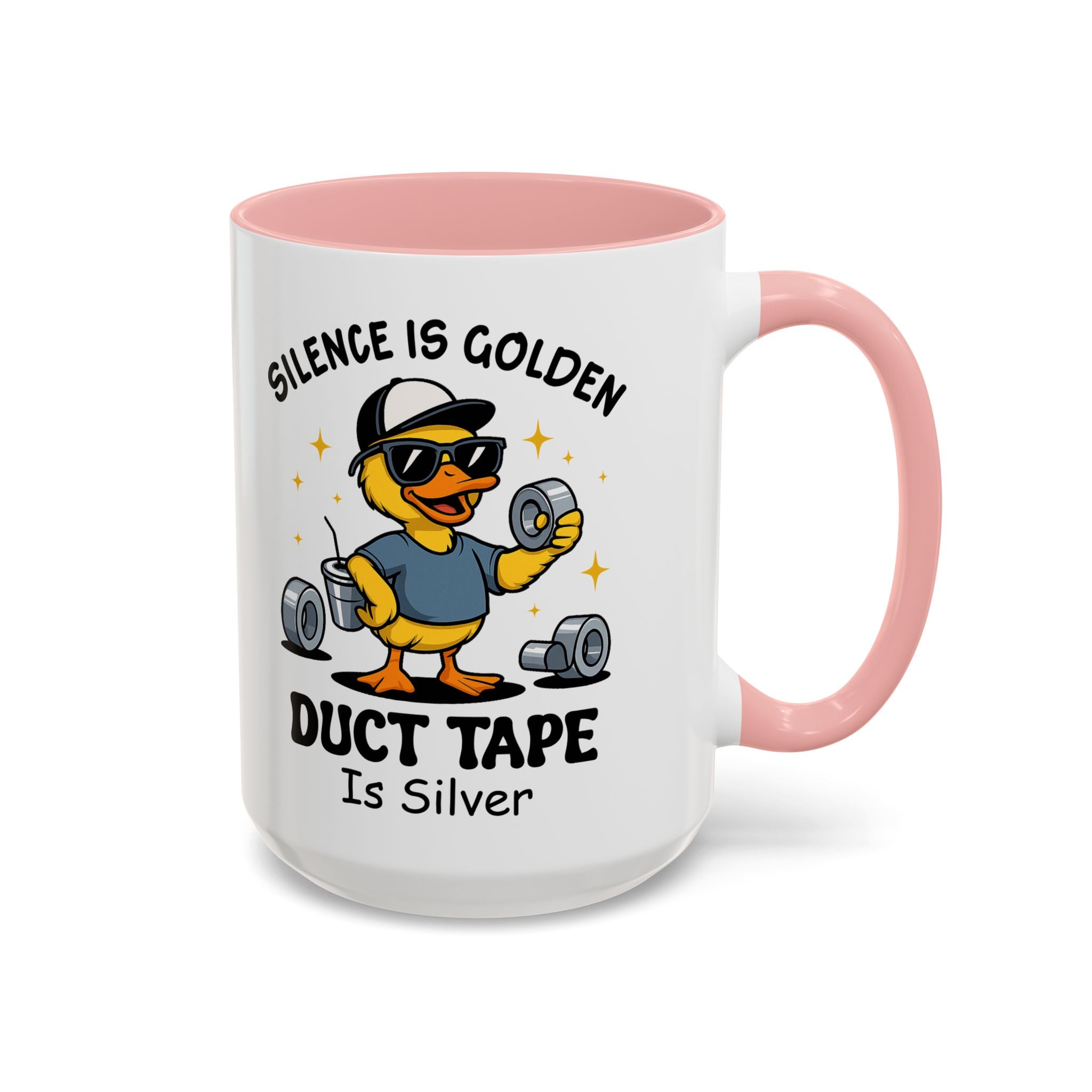 Silence Is Golden Duct Tape Is Silver Mug — Funny Duck Repair Coffee Mug (11/15 oz)