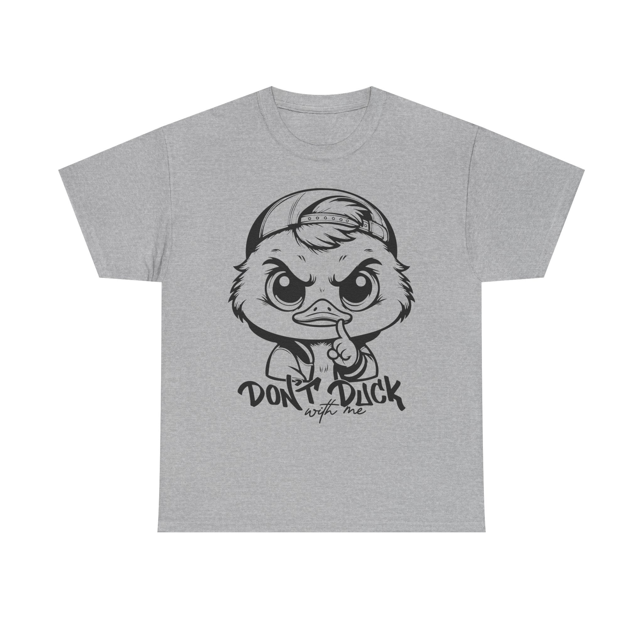 Don't Duck With Me Unisex Heavy Cotton Tee - Fun Cartoon Design Perfect for Casual Days
