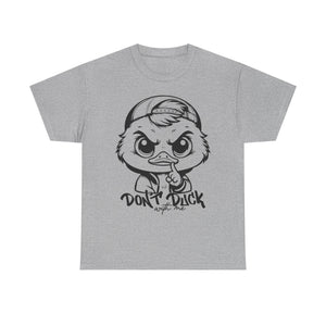 Don't Duck With Me Unisex Heavy Cotton Tee - Fun Cartoon Design Perfect for Casual Days
