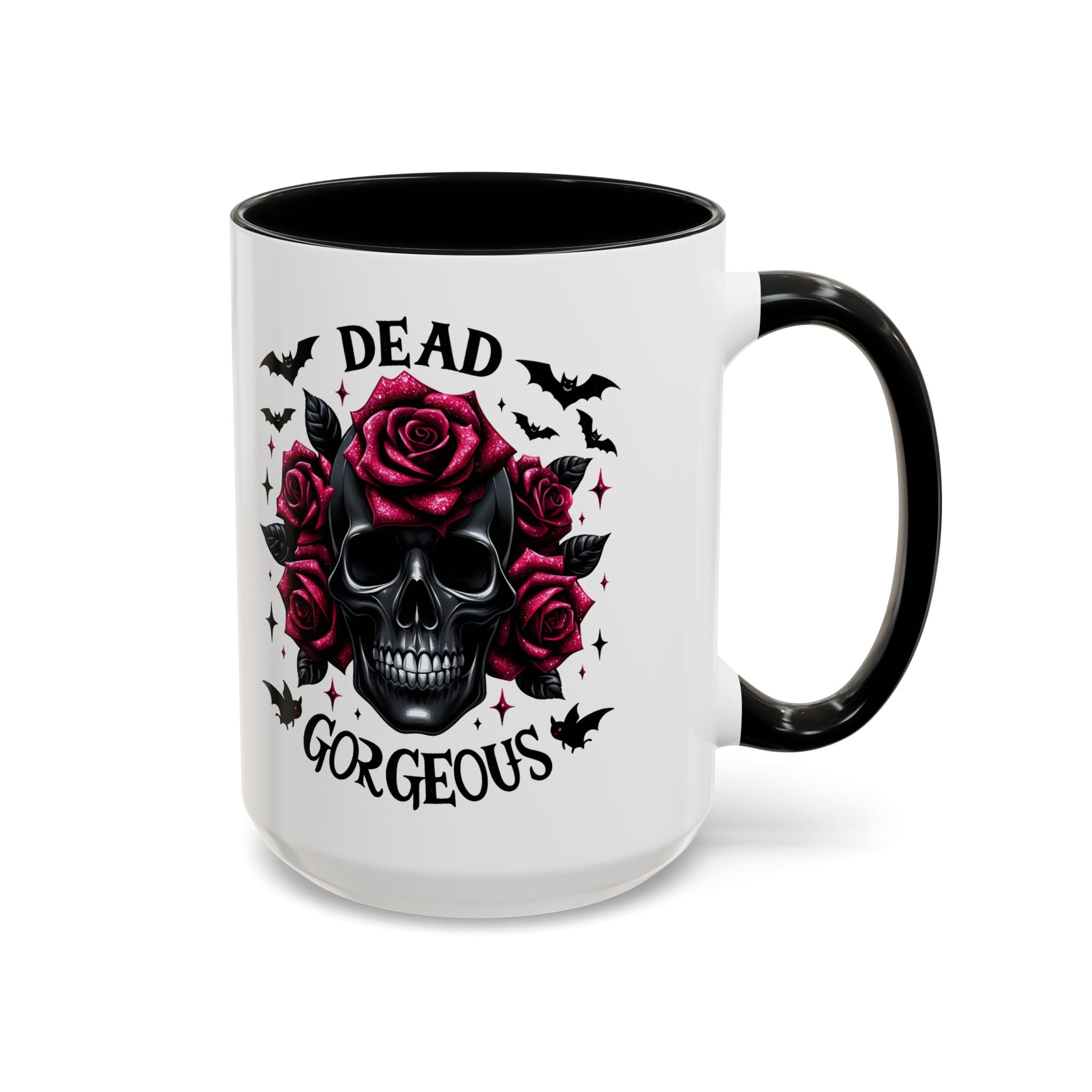Gothic Skull Coffee Mug - Dead Gorgeous Design halloween horror art goth