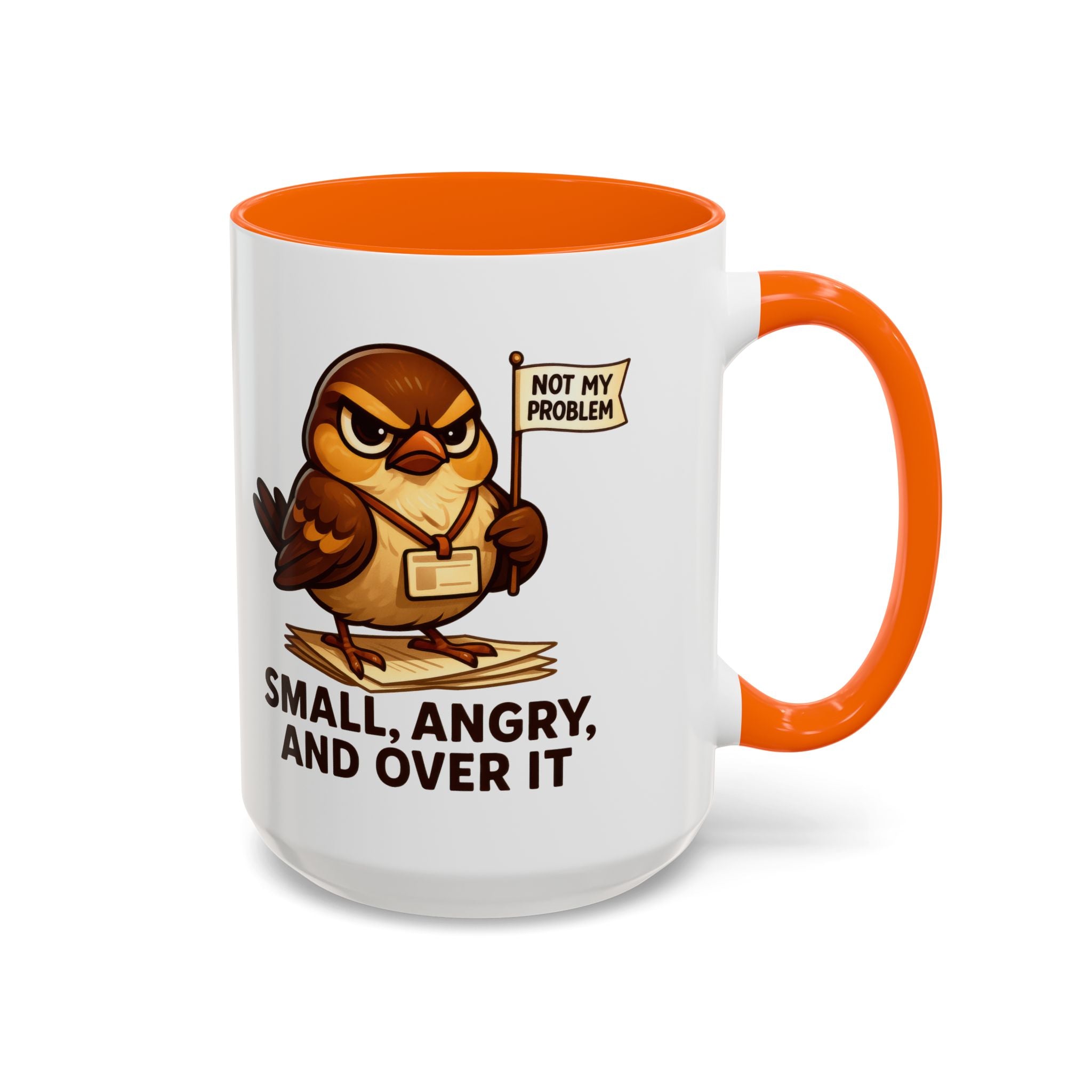 Funny Owl Coffee Mug, not my problem  Small Angry Owl Cup, Coffee Lover Present, Quirky Office
