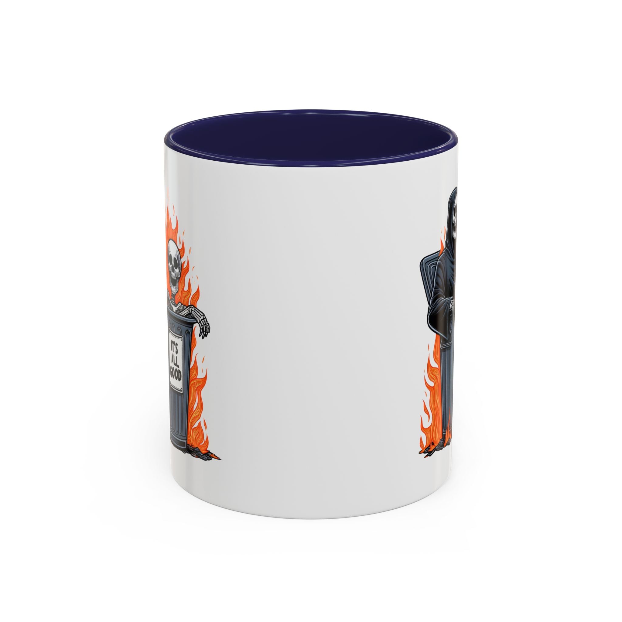 Funny Grim Reaper Coffee Mug - Perfect for Halloween, Gift for Friends, Quirky Kitchen Decor, Novelty Drinkware
