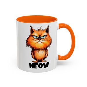 Funny grumpy  Cat Accent Coffee Mug - Perfect Gift for Cat Lovers, Meow Mug, Pet Owner Present, Caffeine Fix, Novelty Drinkware