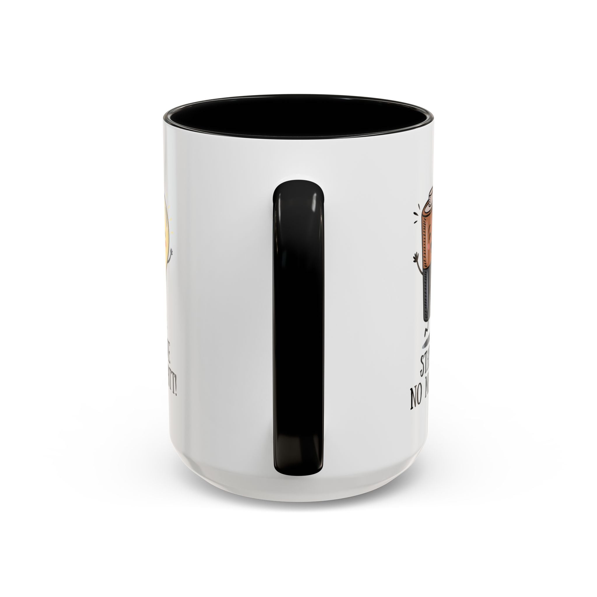 Stay Positive Accent Coffee Mug - 11oz & 15oz - Cute Light Bulb & Battery Design