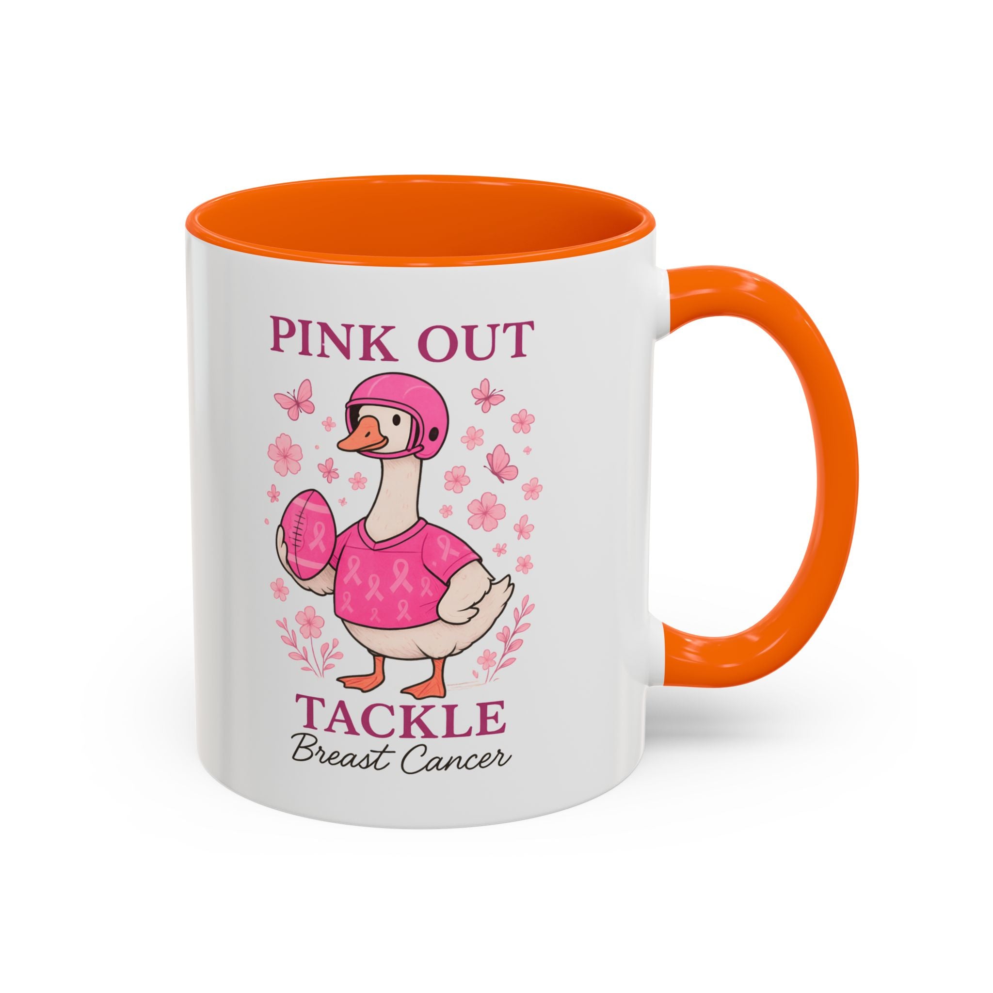 Breast Cancer Awareness Coffee Mug, Pink Out Tackle Duck Design, Supportive Gift for Fighters & Survivors, Cheerful Office Decor, [...]
