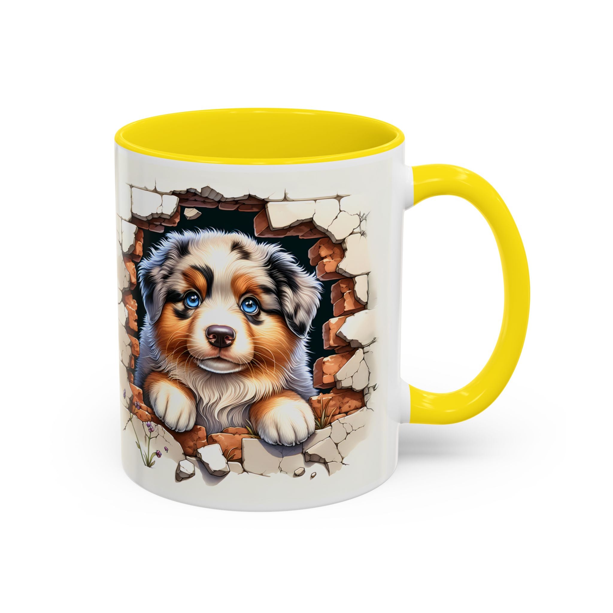 Cute Puppy Accent Coffee Mug - Perfect Gift for Dog Lovers, Unique Pet Lover Mug, Mother’s Day, Birthday, Home Decor