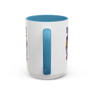 Smile Stay Accent Coffee Mug - Vibrant Floral Design for Positive Vibes