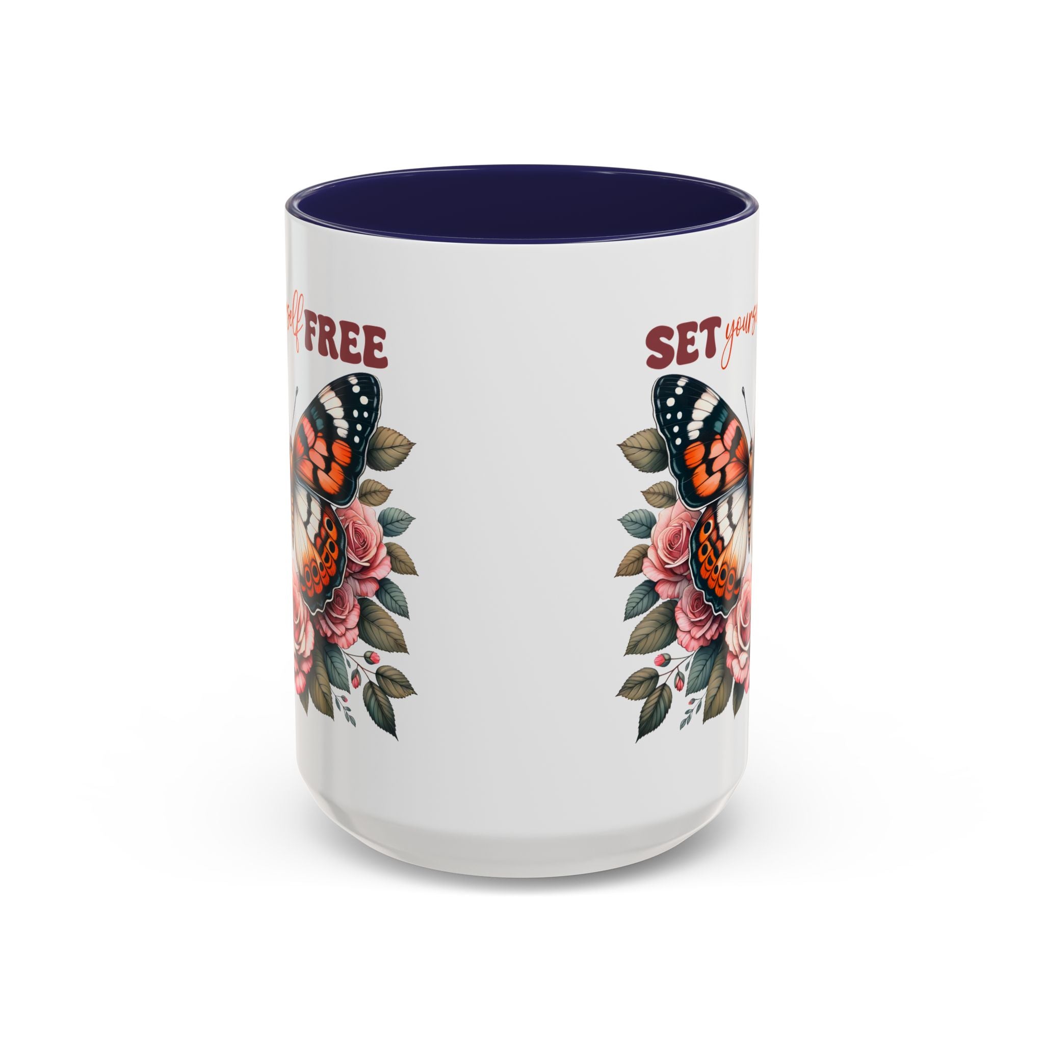 Butterfly Inspiring Coffee Mug - Set Yourself Free positive vibe mental health freedom