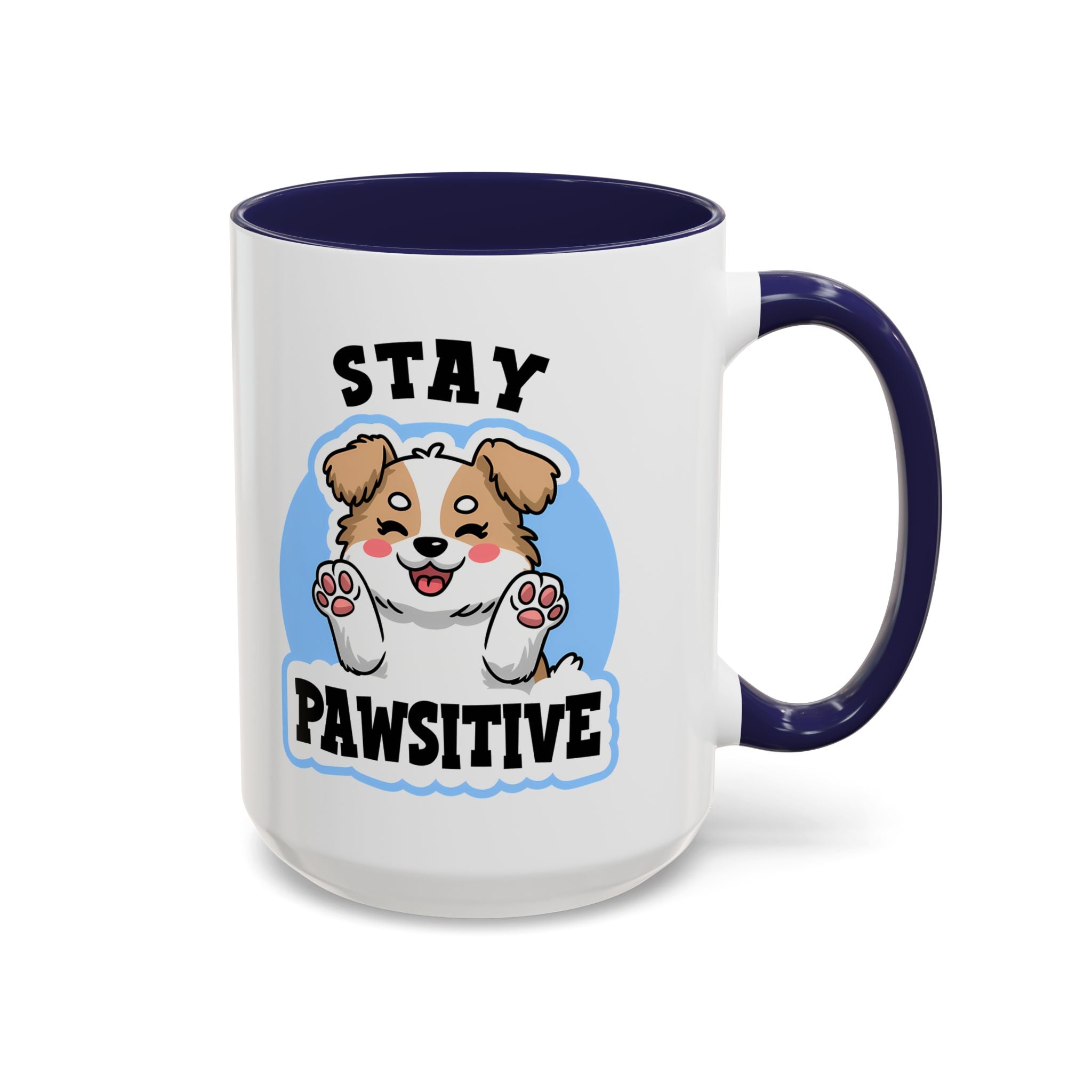 Cute Stay Pawsitive Coffee Mug - Perfect Gift for Dog Lovers mental health