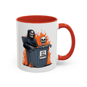 Funny Grim Reaper Coffee Mug - Perfect for Halloween, Gift for Friends, Quirky Kitchen Decor, Novelty Drinkware