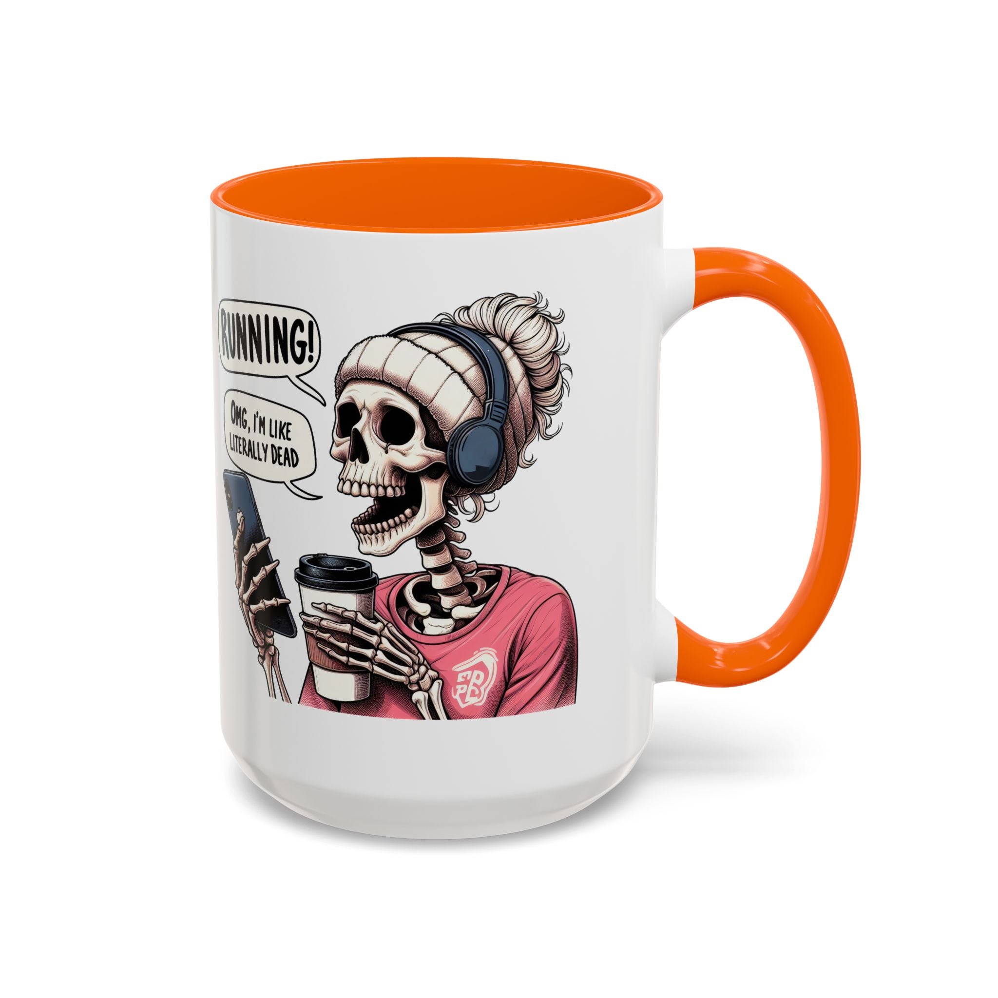 Running Skeleton Coffee Mug - Perfect for Fitness Lovers, Halloween Decor, Gift for Runners, Funny Tea Cup, Workout Enthusiast