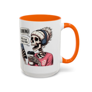 Running Skeleton Coffee Mug - Perfect for Fitness Lovers, Halloween Decor, Gift for Runners, Funny Tea Cup, Workout Enthusiast