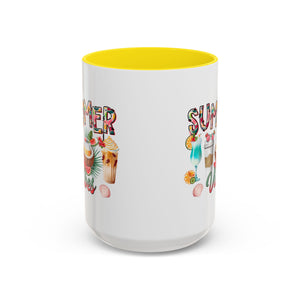 Summer Vibes Accent Coffee Mug - 11oz & 15oz - Perfect for Sunny Days & Celebrations