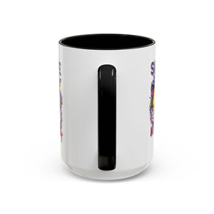 Smile Stay Accent Coffee Mug - Vibrant Floral Design for Positive Vibes