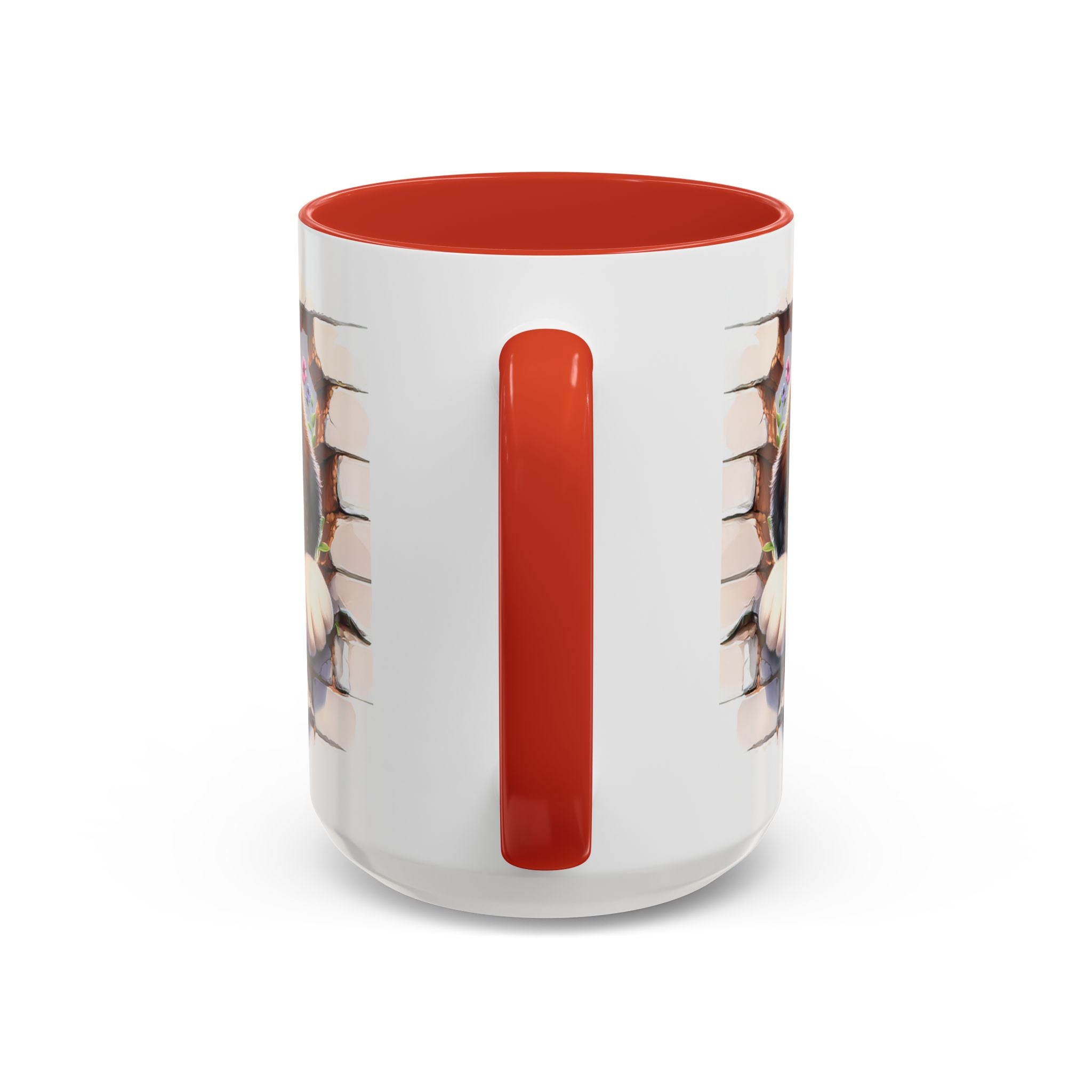 Cute Dog Breakthrough Accent Coffee Mug - Gift for Dog Lovers, Home Decor, Personalized Pet Mug, Puppy Lover's Kitchenware