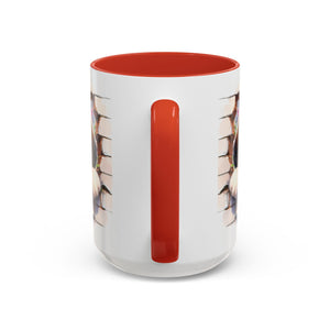 Cute Dog Breakthrough Accent Coffee Mug - Gift for Dog Lovers, Home Decor, Personalized Pet Mug, Puppy Lover's Kitchenware