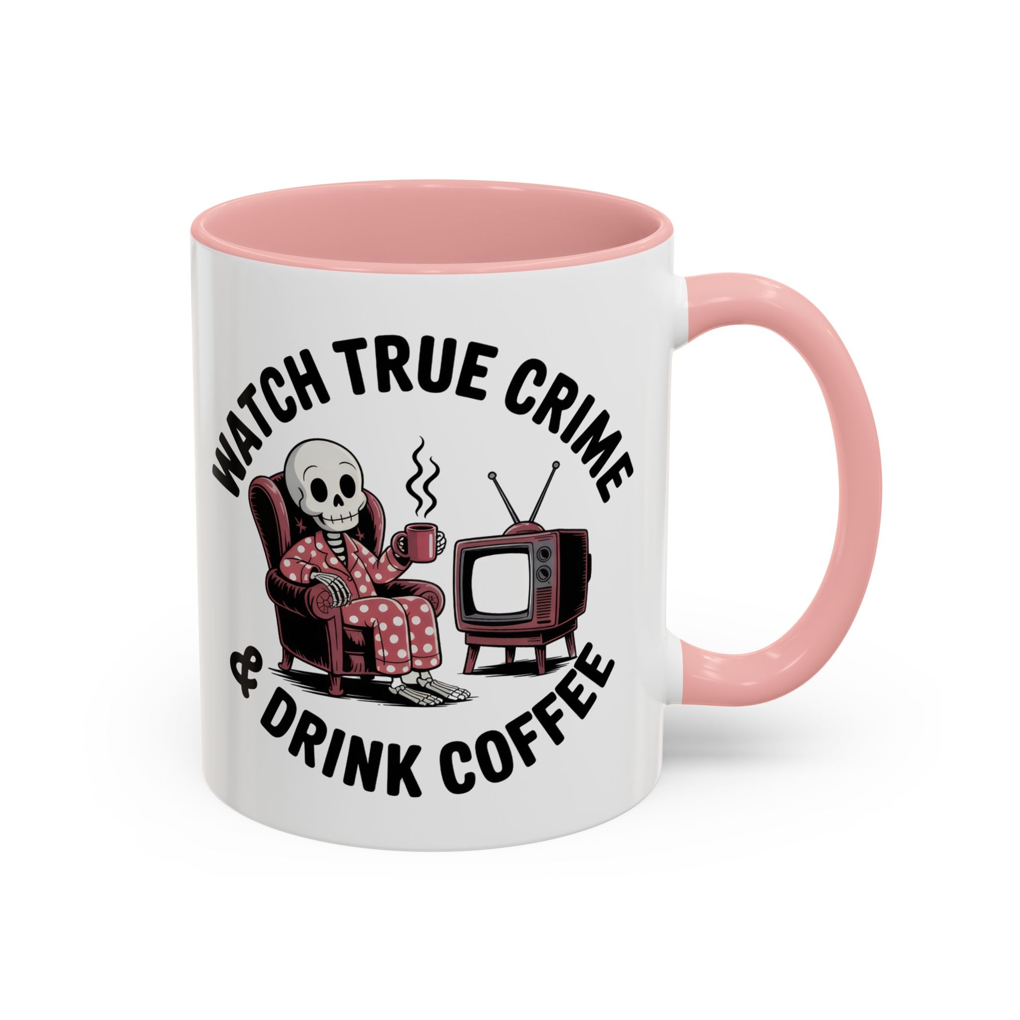 watch True Crime drink coffee  Coffee Mug hobby fun