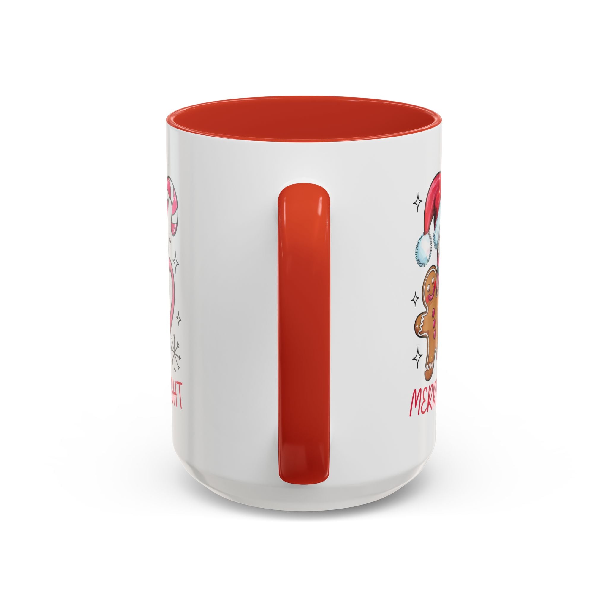 Festive Gingerbread Coffee Mug, Christmas Gift, Holiday Coffee Cup, Merry & Bright Mug, Winter Mug, Hot Chocolate Holder