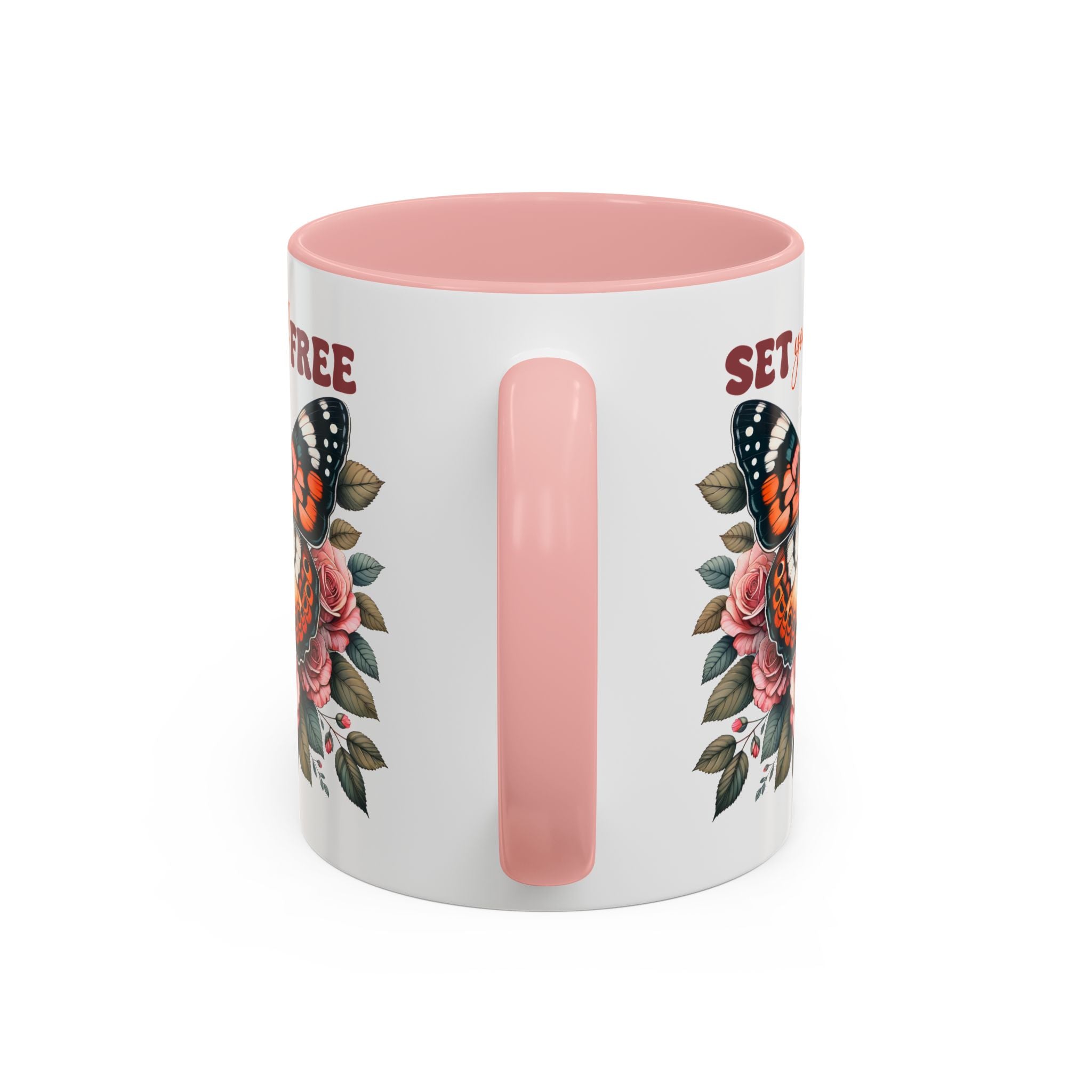 Butterfly Inspiring Coffee Mug - Set Yourself Free positive vibe mental health freedom
