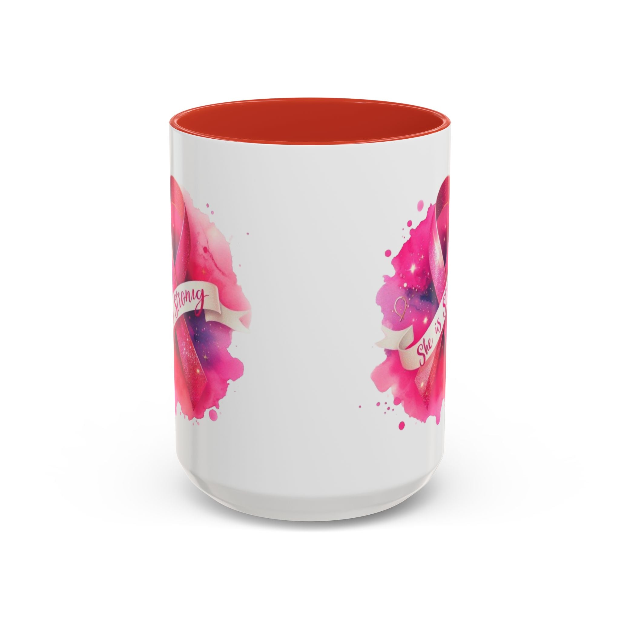 Empowering Pink Ribbon Coffee Mug | She is Strong | Gift for Cancer Awareness, Inspirational Drinkware, Office Mug, Motivational [...]