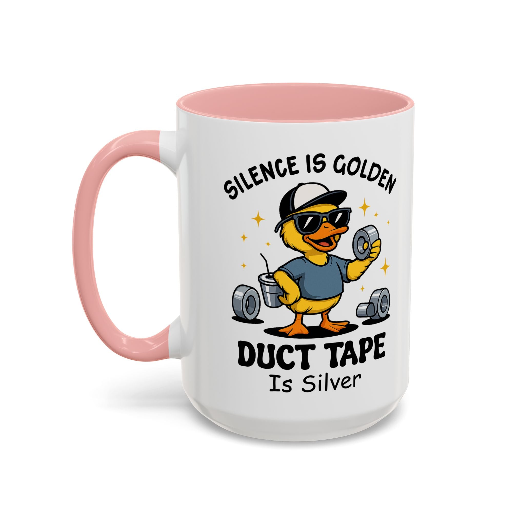 Silence Is Golden Duct Tape Is Silver Mug — Funny Duck Repair Coffee Mug (11/15 oz)