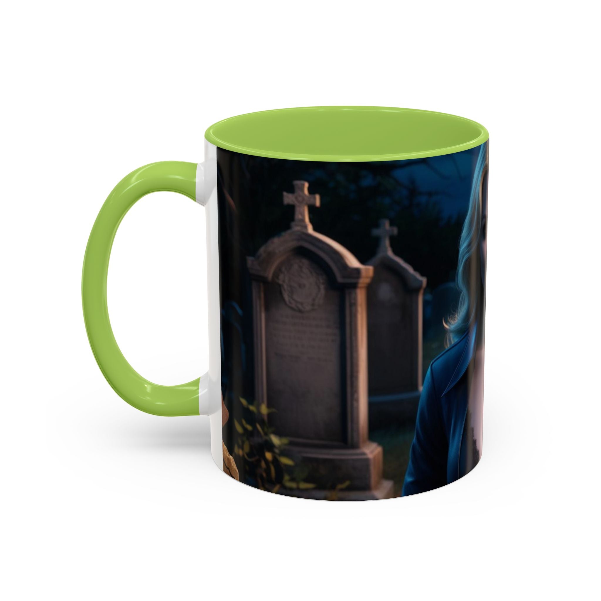 Vampire Beauty Coffee Mug – Gothic Graveyard Accent Mug fantasy horror