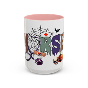 halloween nurse Accent Coffee Mug (11, 15oz) spooky
