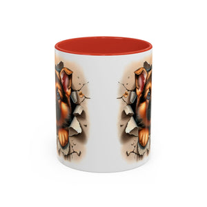 German Shepherd Accent Coffee Mug | Dog Lover Gift, Tasty Hot Beverage Cup, Pet Themed Kitchenware, Animal Adoption Cup, Unique Pet Gift